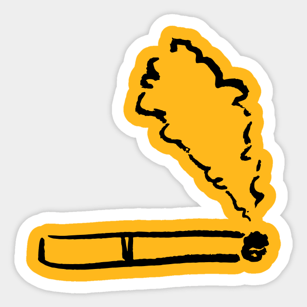 Cigarrette Sticker by Very Simple Graph